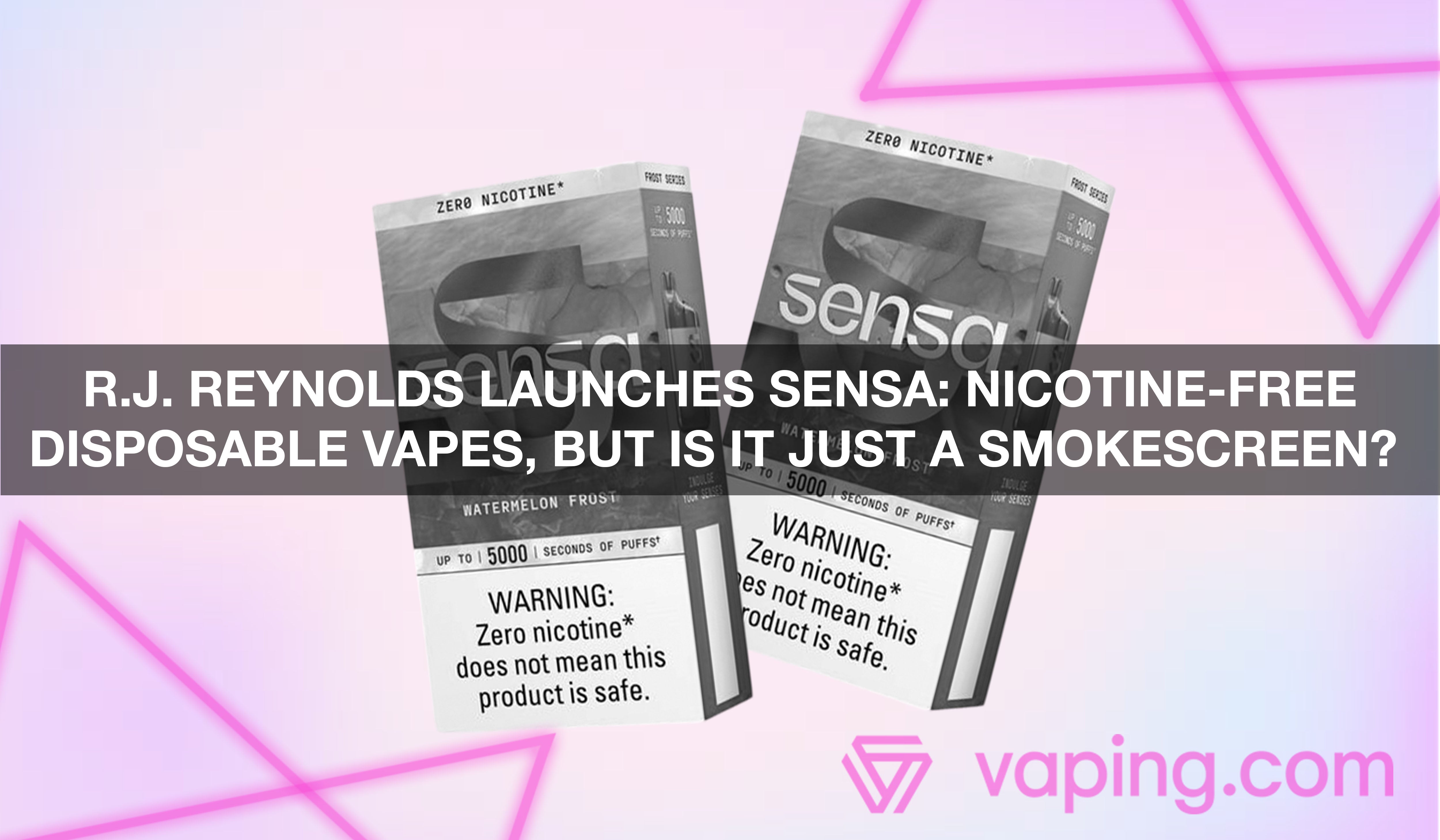 R.J. Reynolds Launches SENSA: Nicotine-Free Disposable Vapes, But Is It Just a Smokescreen?