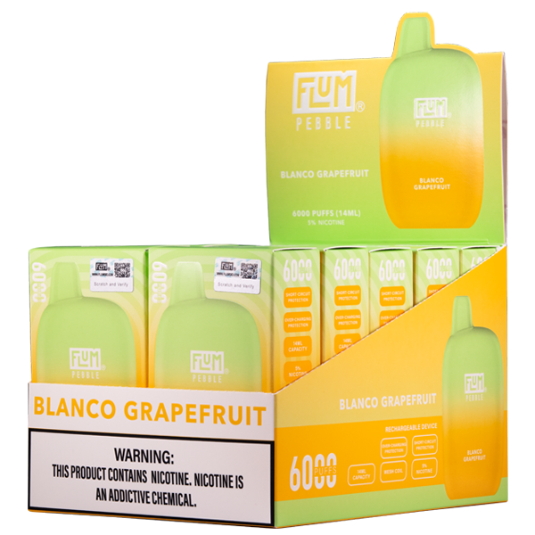 Blanco Grapefruit FLUM Pebble Vape Bundle