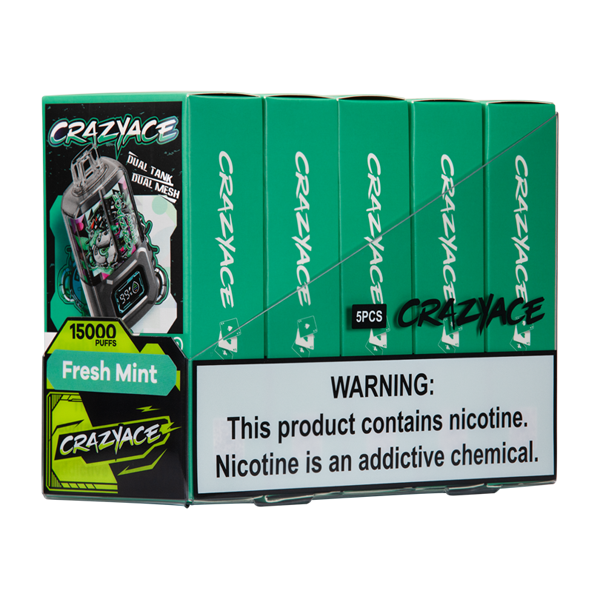 Crazy Aces Fresh Mint Vape 5 Pack
