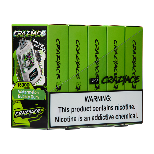 Watermelon Bubble Gum CrazyAce B15000 Vape Bundle Pack
