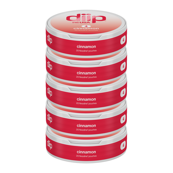 4 Cinnamon DIIP Reset Nixodine 5 pack of Pouches