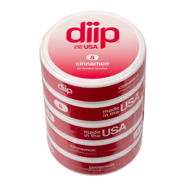 Sleeve of 8 Cinnamon DIIP Reset Nixodine Pouches