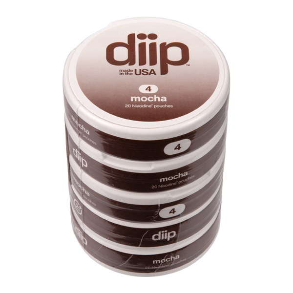 Sleeve of 4 Mocha DIIP Reset Nixodine Pouches
