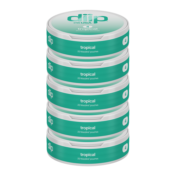 4 Tropical DIIP Reset Nixodine 5 pack of Pouches