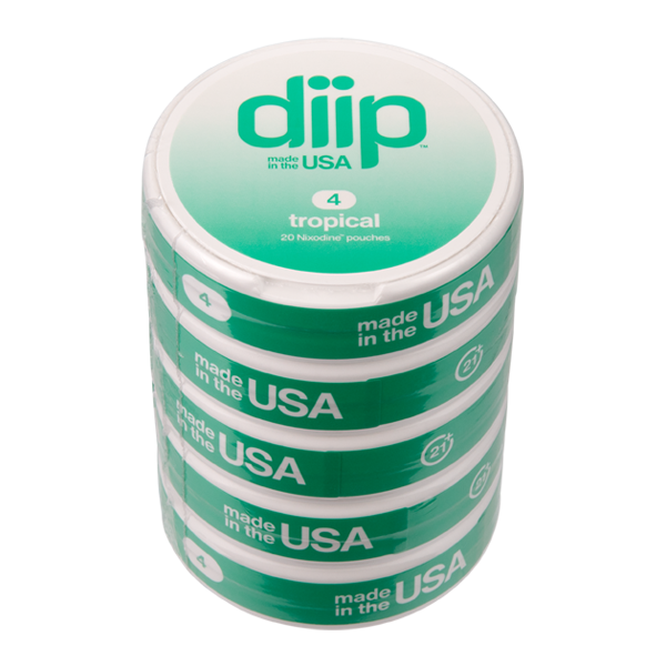 Sleeve of 4 Tropical DIIP Reset Nixodine Pouches