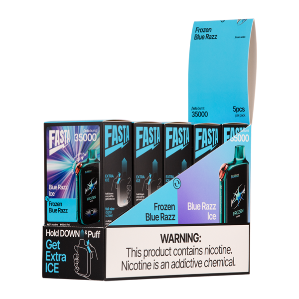 Blue Razz Ice Fasta Burrst 35000 5 pack