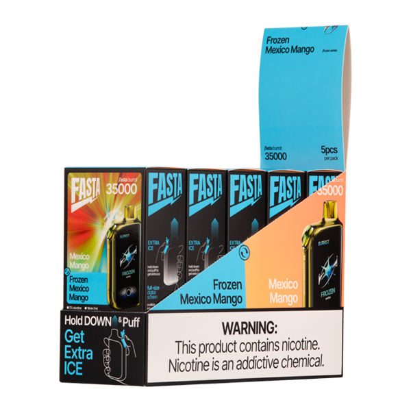 Mexico Mango FASTA Burrst 35000 Vape 5 pack