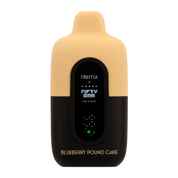 Blueberry Pound Cake FRUITIA X Fifty Bar 20k Vape Blueberry Pound Cake FRUITIA X Fifty Bar 20k Vape
