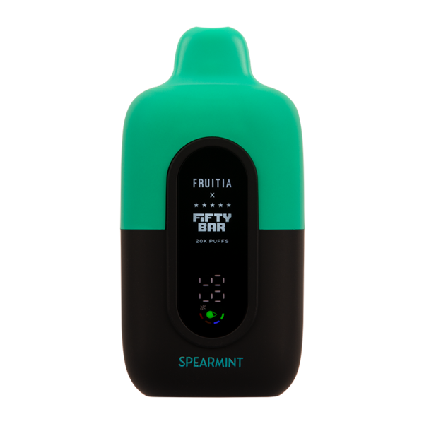 Spearmint FRUITIA X Fifty Bar 20K Vape Spearmint FRUITIA X Fifty Bar 20K Vape