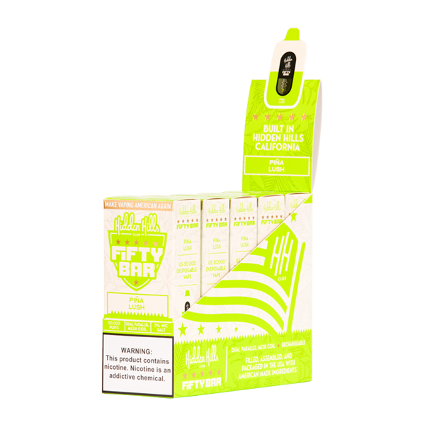 5 Pack of Pina Lush HIDDEN HILLS X Fifty bar 20K