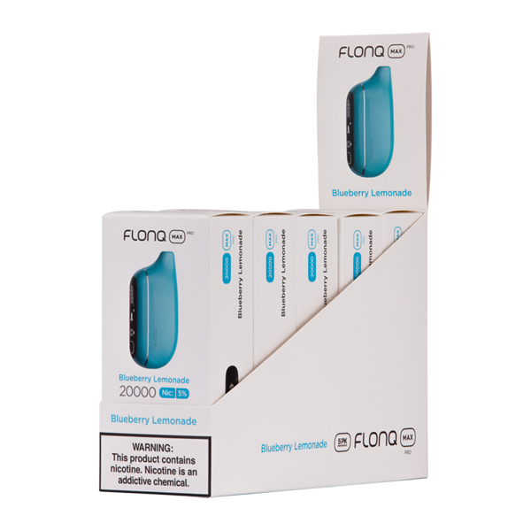 Flonq Max Pro 50mg nic. Blueberry Lemonade multi pack for Vaping.com