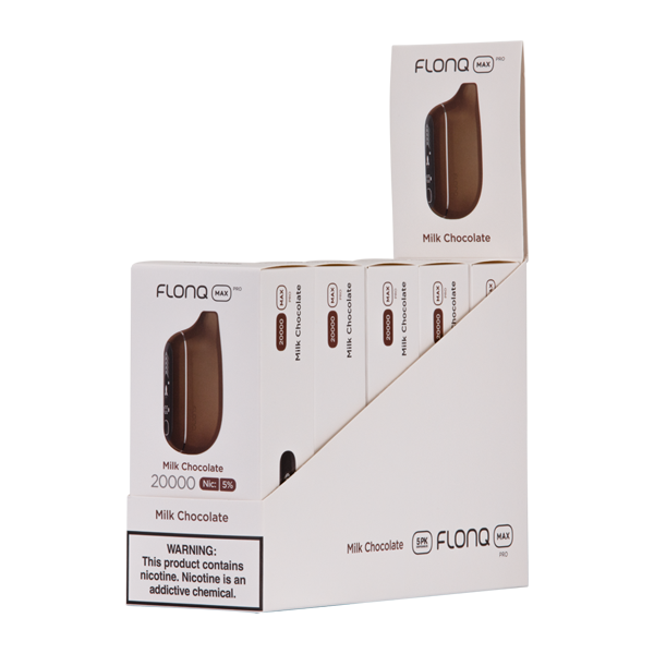 50mg Flonq Max Pro Milk Chocolate disposable vape 5 pack for Vaping.com