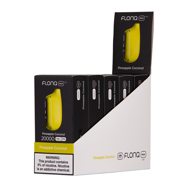 Pineapple Coconut 0% Nicotine Flonq Max Pro bundle