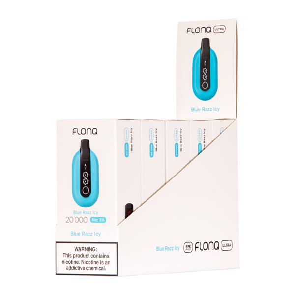 Flonq Max Ultra Blue Razz Icy disposable vape 5 pack