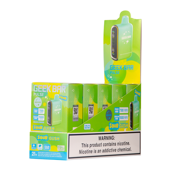 Bundle of 5 Sour Gush Geek Bar Pulse Vape for Vaping.com