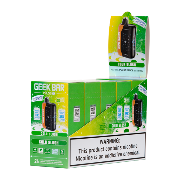5 pack of Cola Slush Geek Bar Pulse X 25K Slush Edition