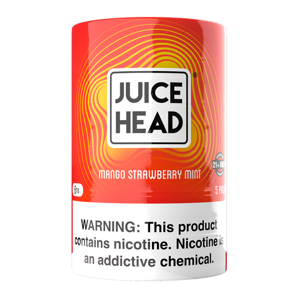 5 pack of Juice Head Mango Strawberry Mint Nicotine Pouches 6mg