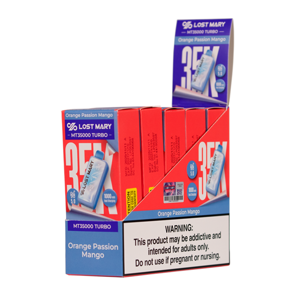 Orange Passion Mango LOST MARY MT35K TURBO Nixodine Disposables