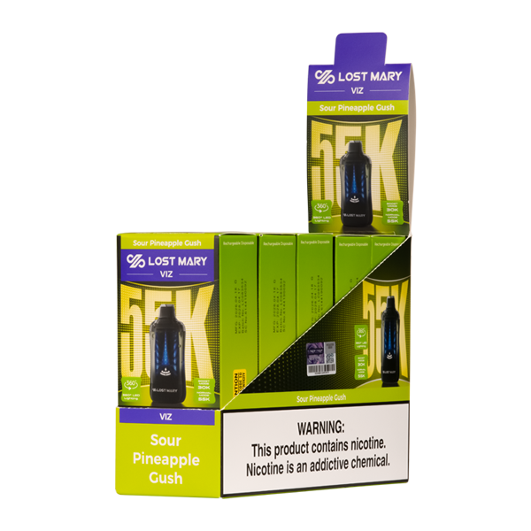 Sour Pineapple Gush LOST MARY VIZ 55K Vapes