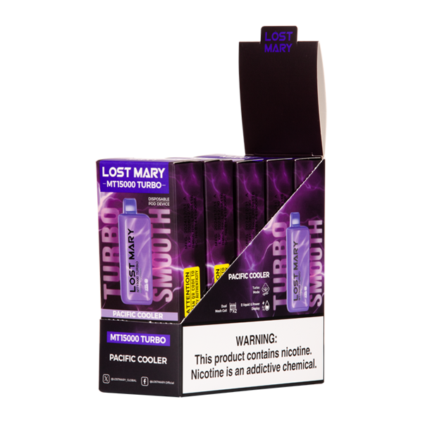5 Pack of Pacific Cooler LOST MARY MT15000 TURBO