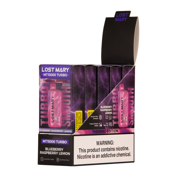 Blue Raspberry Lemon LOST MARY MT15000 Turbo Vape 5 pack
