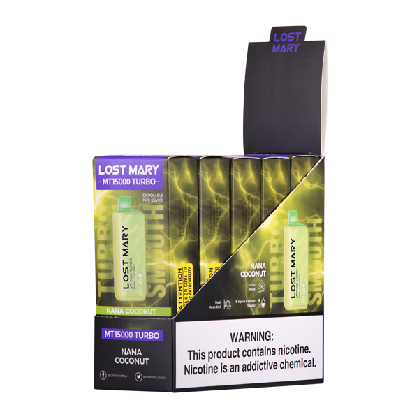Nana Coconut LOST MARY MT15000 TURBO Vape Bundle