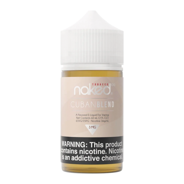 Cuban Blend Naked 100 Tobacco 60ml 3MG for Vaping.com