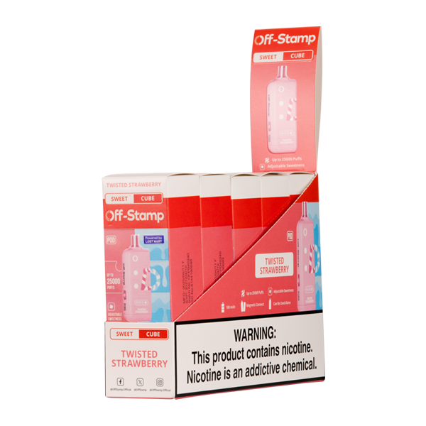 5 Pack of Twisted Strawberry OFF STAMP X-Cube Disposable SWEET