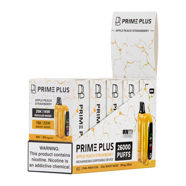 Apple Peach Strawberry Prime Plus vape bundle