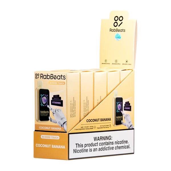 Rabbeats Rc10000 Touch Coconut Banana Vape 5 Pack