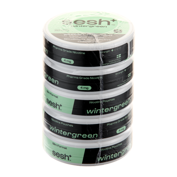 Sesh Nicotine Pouches Wintergreen 4mg 5 pack