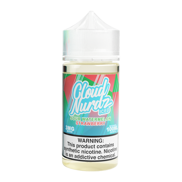 Iced Sour Watermelon Strawberry Cloud Nurdz 100ml
