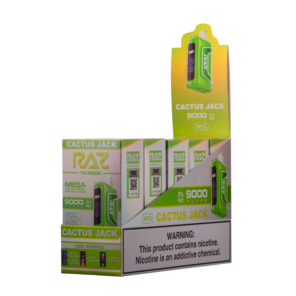 Raz Tn9000 Cactus Jack Vape 5 Pack