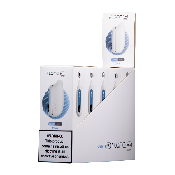 Flonq Max Smart 5 Pack Clear 5% Vaping.com