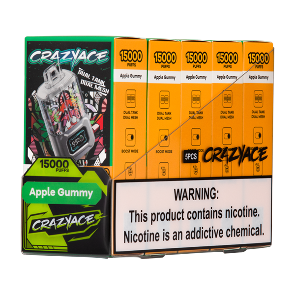 Apple Gummy CrazyAce B15000 5-Pack Bundle