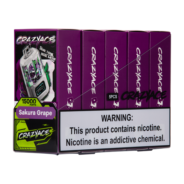 Crazy Aces Sakura Grape Vape 5 Pack