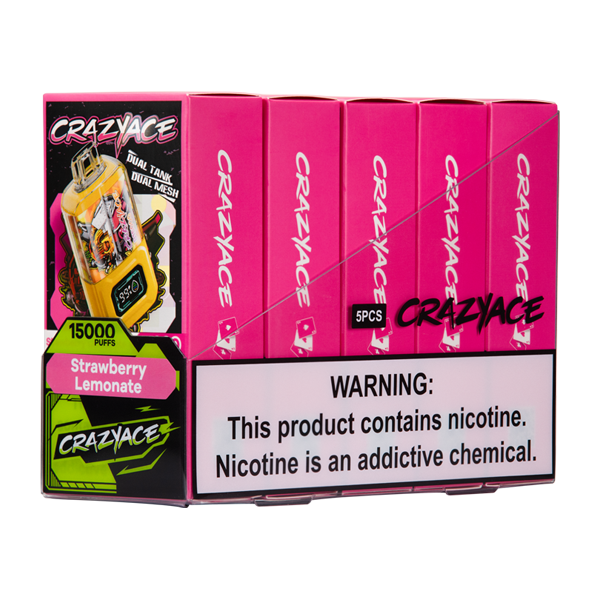 Crazy Aces Strawberry Lemonade Vape 5 Pack