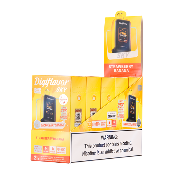 5 Pack of Strawberry Banana DIGIFLAVOR SKY for Vaping.com