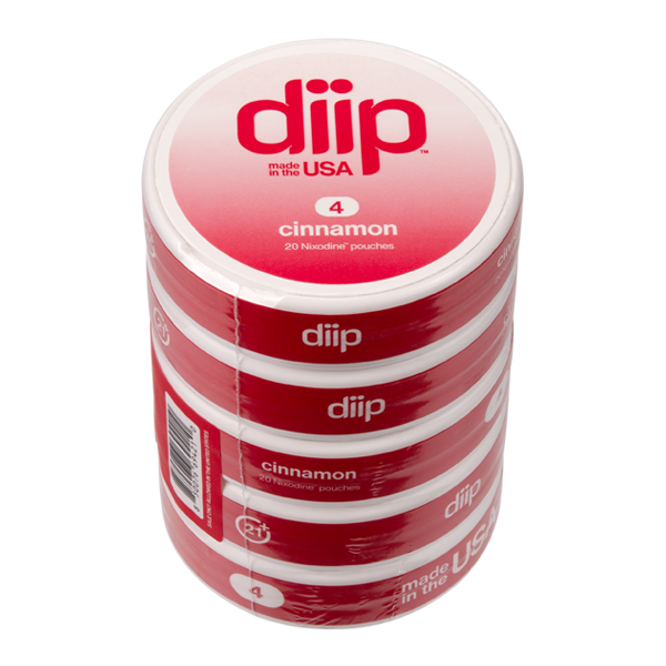 Sleeve of 4 Cinnamon DIIP Reset Nixodine Pouches