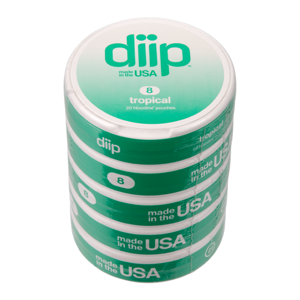 Sleeve of 8 Tropical DIIP Reset Nixodine Pouches