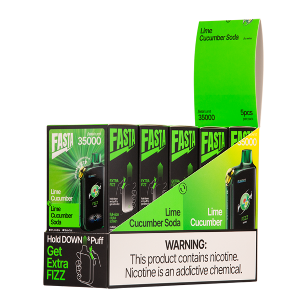 Lime Cucumber FASTA Burrst 35000 Vape 5 pack