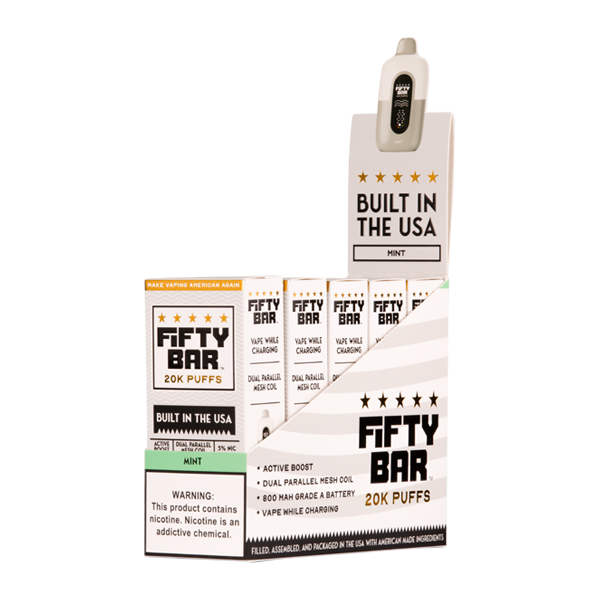 5 Pack of Mint Fifty Bar 20K Vape