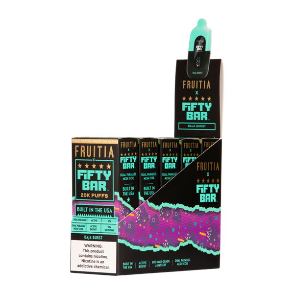 Baja Burst FRUITIA X Fifty Bar for Vaping.com