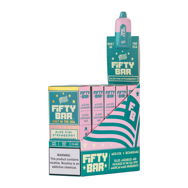 Aloe Kiwi Strawberry Fifty Bar Vape Bundle