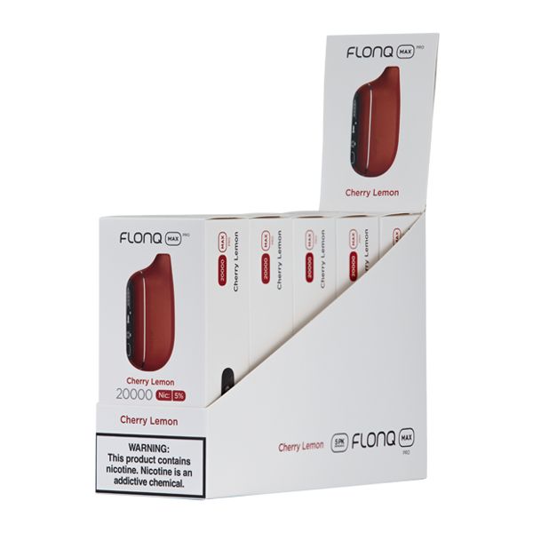 Flonq Max Pro 5% nicotine Cherry Lemon 5 pack for Vaping.com