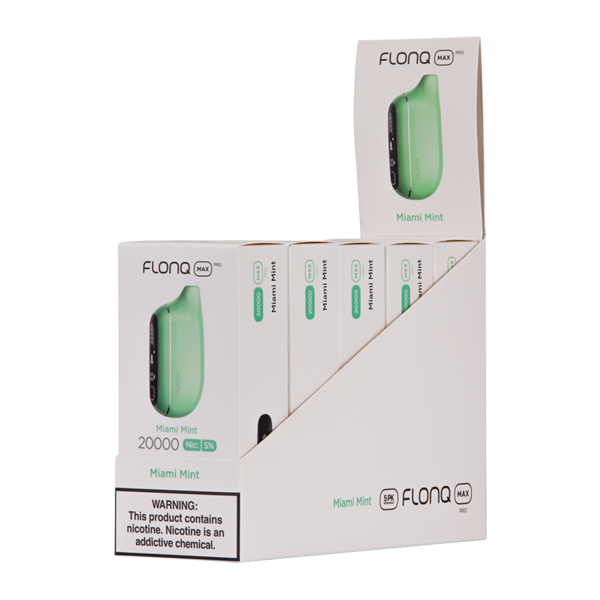 5% Flonq Max Pro Miami Mint vape 5 pack for Vaping.com