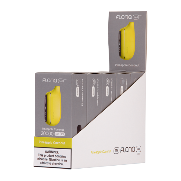 Flonq Max Pro Pineapple Coconut 2% disposable vape bundle for Vaping.com