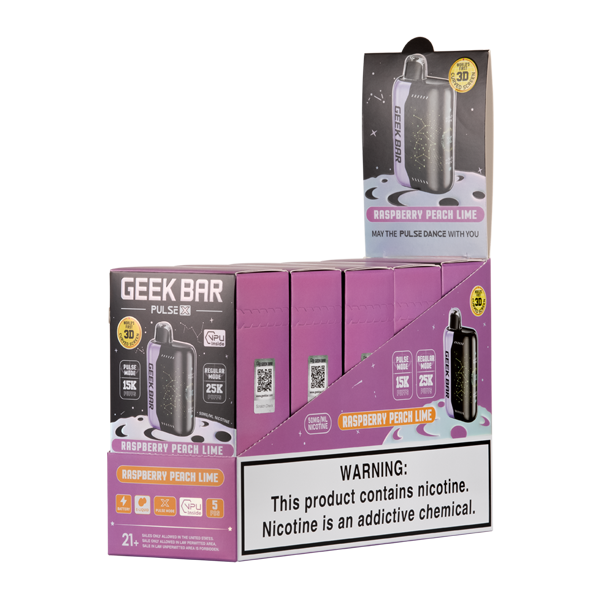 Raspberry Peach Lime Geek Bar Pulse X 25k Vapes