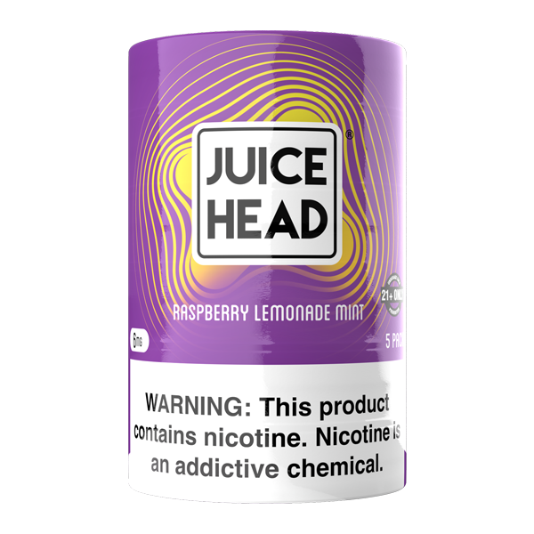 5 pack of Juice Head Raspberry Lemonade Mint Nicotine Pouches 6mg