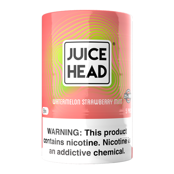 5 Pack Juice Head Nicotine Pouches Watermelon Strawberry Mint 6mg